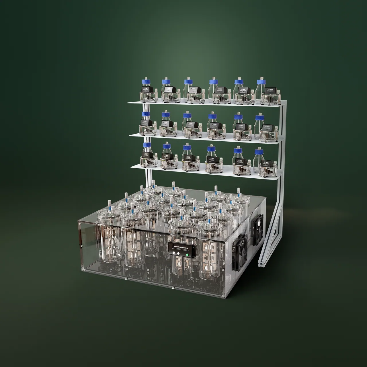 Conjunto de biodigestores de bancada